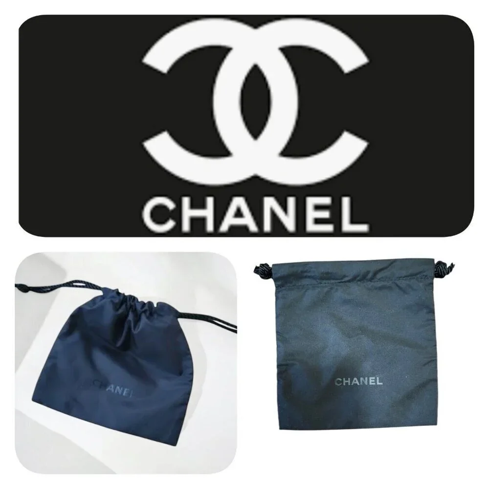 Chanel Black Drawstring Dust Bag Small Size 5.5''x 6''